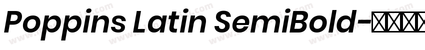Poppins Latin SemiBold字体转换